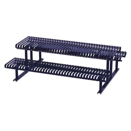 THOMAS STEELE Picnic Table, Blue, 94 in. D, 30 in. H CRTP-8S-FS-MBL