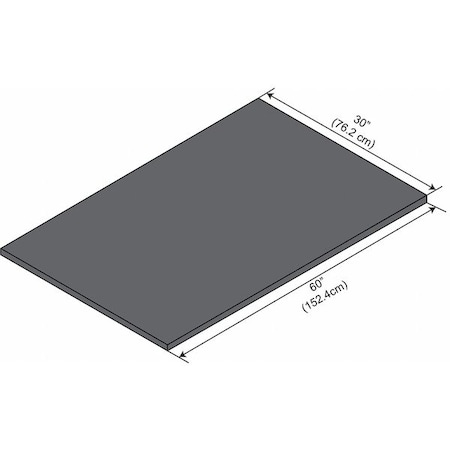 Instock Work Surfaces, Phenolic, Not Applicable Frame, 60 in L x 30 in W, Black GRLP6030-1
