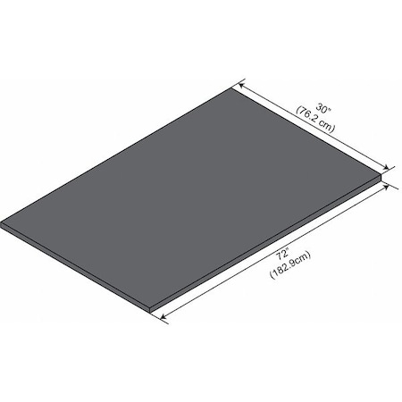 Instock Work Surfaces, Phenolic, Not Applicable Frame, 72 in L x 30 in W, Black GRLP7230-1