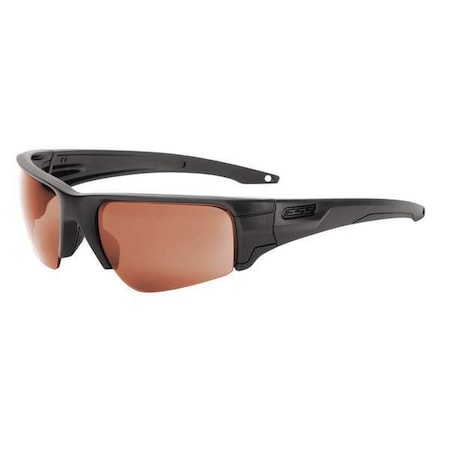 Ess Crowbar, Safety Glasses, Anti-Scratch, Copper Mirror Lens, Black Frame, Half-Frame EE9019-04