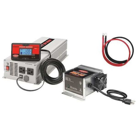 Tundra Automatic Battery Charger/Inverter, Charging, 45A, 1500W ICM15245