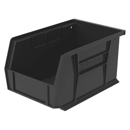 Akro-Mils Hang & Stack Storage Bin, Plastic, Black, 5 in H, 6 in W, 9 1/4 in L 30237BLACK