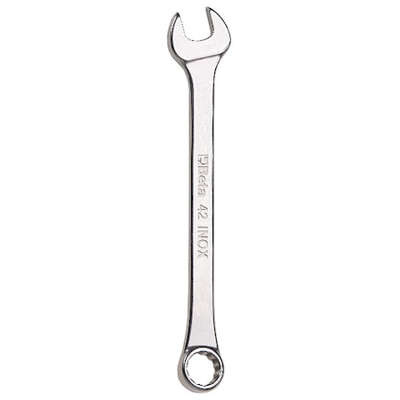 Beta 42INOX Stainless Steel, SAE 1/2 in, 12 Point, 15 Degrees Offset Combination Wrench 000420363