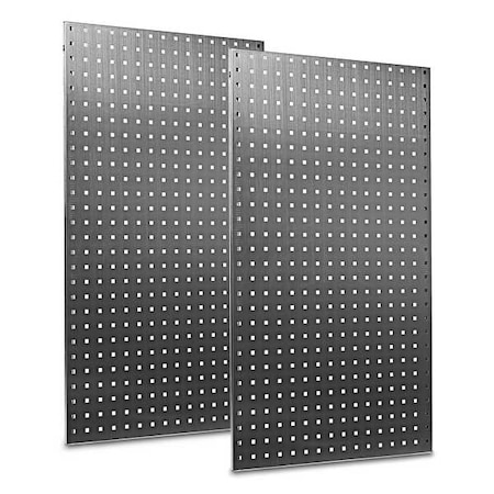 Triton Products (2) 24 In. W x 42-1/2 In. H Stainless Steel 18-Gauge Square Hole Pegboards Mounting Hardware, PR LB2-S