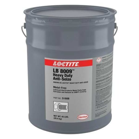 Loctite Anti-Seize, Heavy Duty, 45 lb, Pail LB 8009(TM) HEAVY DUTY ANTI-SEIZE 234351