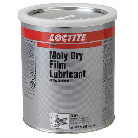 Loctite Dry Film Lubricant, 10 lb., Can, Molybdenum, Black 233503