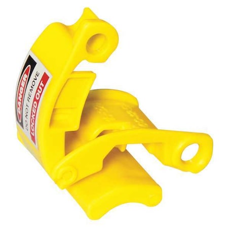 Zoro Select Plug Lockout, Yellow, Nylon, 1 Max. No. of Padlocks, 1/4 in Max. Shackle Dia. 45MZ80