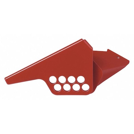 Zoro Select Ball Valve Lockout, Red, Steel 45MZ85