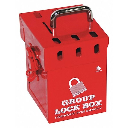 Zing Group Lockout Box, Red, 6"H, Steel 45MZ98