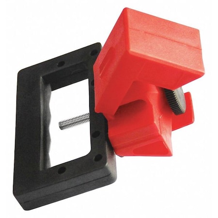 Zoro Select Oversized Breaker Lockout, Red, Polypropylene and Nylon, 1 Max. No. of Padlocks 45MZ70