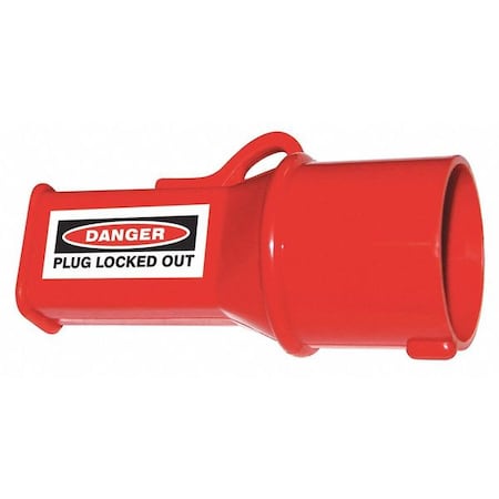 Zoro Select Socket Lockout, Red, 1/4" Shackle dia. 45MZ76
