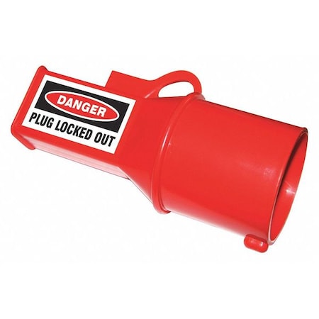 Zoro Select Plug Lockout, Red, 1/4" dia. 45MZ79