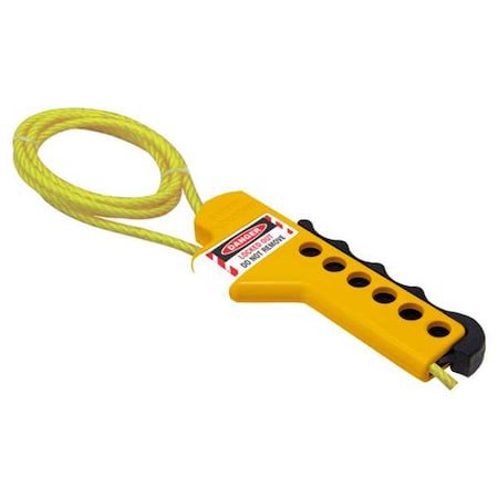 Zoro Select Lockout Cable, Yellow, Dielectric, 3 ft.L 45MZ57