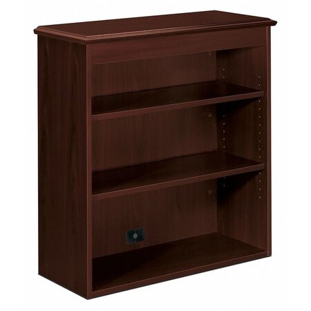 Hon 3-Shelf Bookcase, Laminate 37"x35-3/4" Mahogany H94210.NN