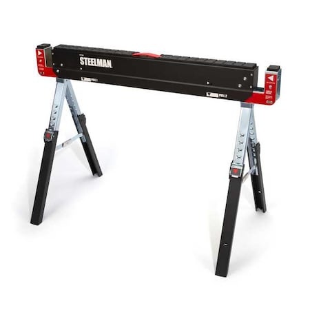 Steelman Sawhorse, Work Table, 42-9/64 in., Steel 67104-G