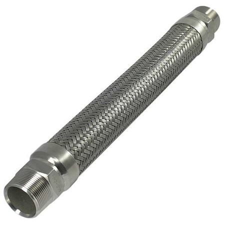 HOSE MASTER 3/4" Dia x 18" L PressureMax HP 316 SS Corrugated Metal Hose CA316HP-0075-018