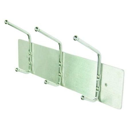 Zoro Select Coat Rack, Silver, 3-3/4 in. D, 18 in. W 45NG71