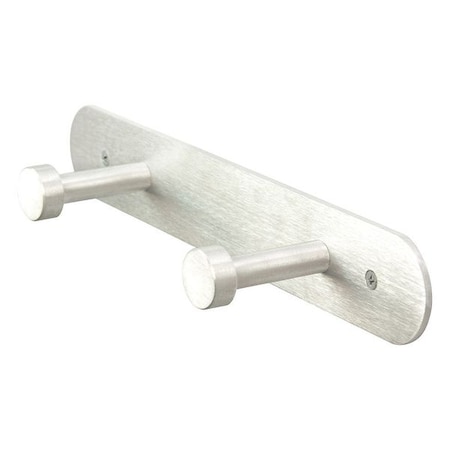 Zoro Select Coat Rack, Silver, 2-3/4 in. D, 12 in. W 45NG72