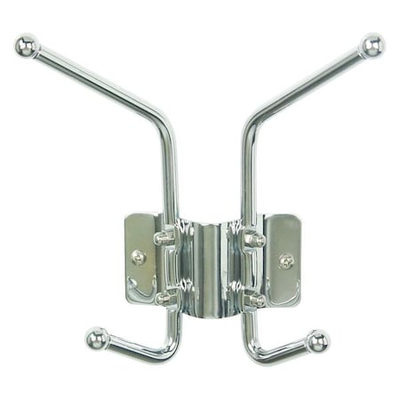 Zoro Select Coat Rack, Silver, 3 in. D 45NG74