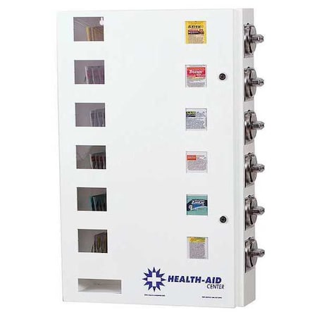 Synergy Medicine Vending Machine, Steel, 20 in W, White, Keys HA6-FV