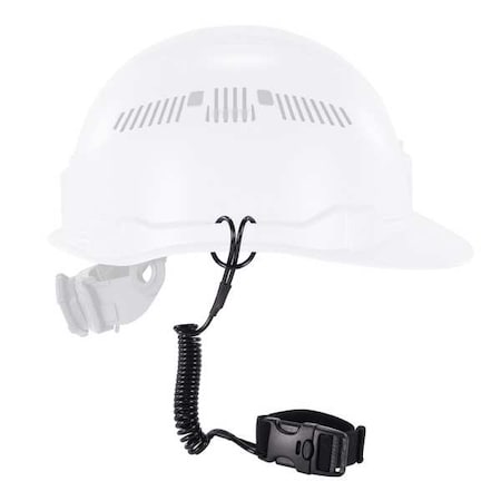 Ergodyne Coil Hard Hat Lanyard, Buckle, 18in. L 3157