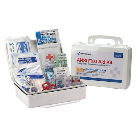 First Aid Only First Aid Kit, Plastic 89 Components, 25 People Served 90562