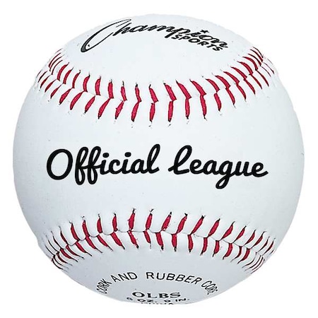 Champion Sports Baseball, Size 9, Syntex Leather Cover, PK12 OLBS