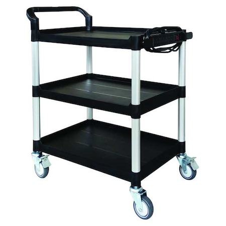 Zoro Select Cart, 37-3/16 in. Hx32-5/8 in. W, Black 45NP01