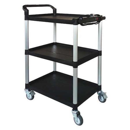 Zoro Select Cart, 47-1/4 in. Hx32-5/8 in. W, Black 45NP03