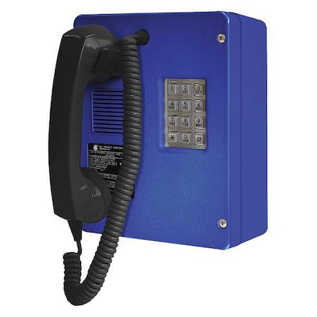 Hubbell Gai-Tronics Telephone, Analog, Blue 341-001