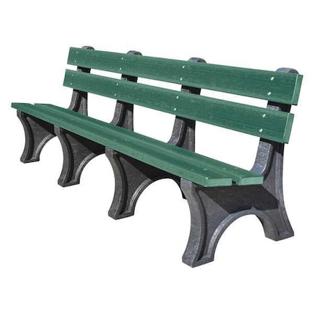 Ultrasite Outdoor Bench, 96 in. L, 48 in. H, Green PB 8GRECOLE