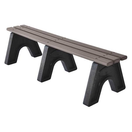 Ultrasite Outdoor Bench, 72 in. L, 16 in. H, Gray PB 6GRASPOE