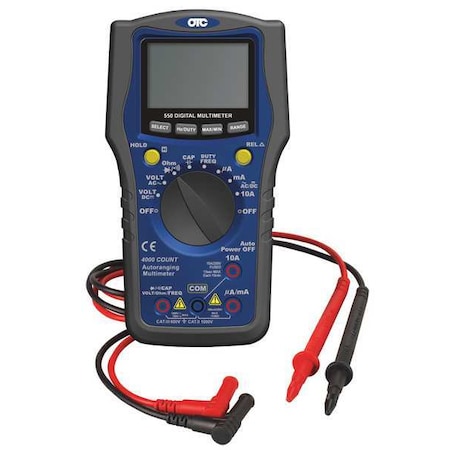 Otc Digital Multimeter, 1,000 V Max DC, 0 V Max AC, 50 Hz to 400 Hz, 4,000 Instrument Counts, LCD 3940