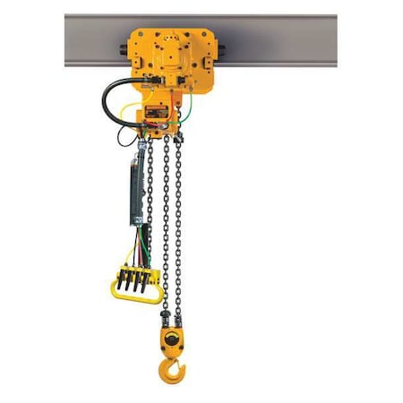 Harrington Air Chain Hoist, Powered Trolley, 1000 lb. TCRM500P-10