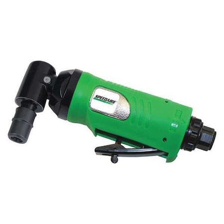 Speedaire Right Angle Die Grinder, 1/4 in NPT Male Air Inlet, 1/4 in Collet, Medium Duty, 18,000 RPM, 0.5 hp 45NW65