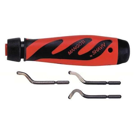 Shaviv Deburring Tool Set, Plastic, Hi Speed Stl. 155-90068