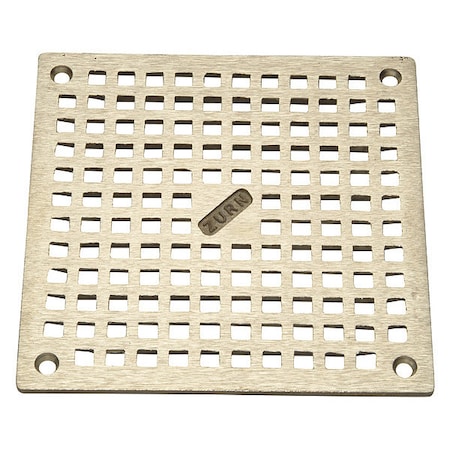 Zurn Grid Strainer, 6 in L, Bronze, Square Grate PN400-6S-GRID-W/SCR