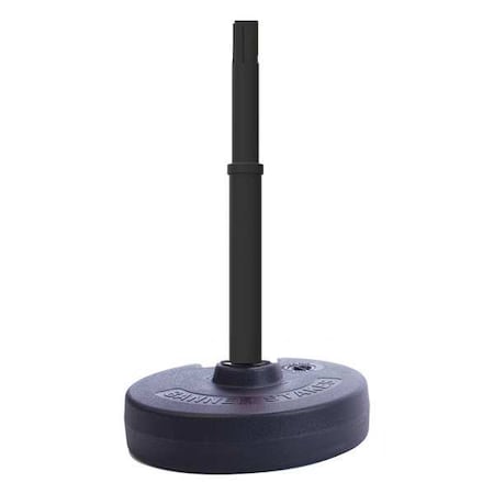 Banner Stakes Receiver Post, Black, 16 in. dia PL4105