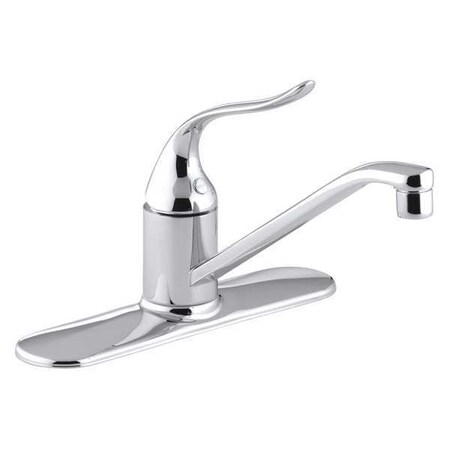Kohler Manual, Single Hole Mount, 1 Hole Straight Kitchen Faucet K-15171-F-CP