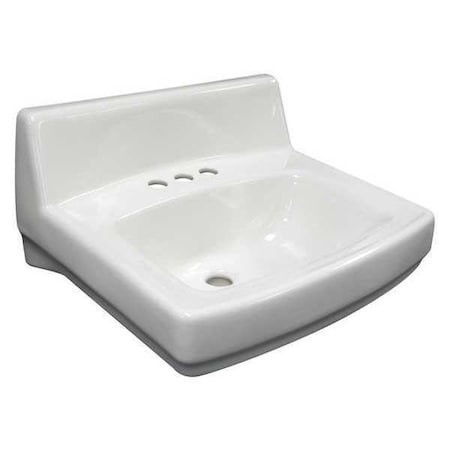 Kohler Bathroom Sink, White, Faucet Hole 1-1/4 in K-2032-0