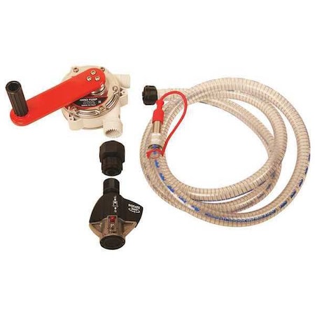 Liquidynamics Hand Drum Pump, Rotary, SS Adptr, 3/4in Dia 10036