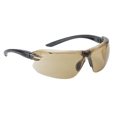Bolle Safety IRI-S, Safety Glasses, Anti-Fog & Anti-Scratch, Gray Lens, Black, Gray Frame, Frameless 40120
