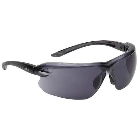 Bolle Safety IRI-S, Safety Glasses, Anti-Fog & Anti-Scratch, Gray Lens, Black, Gray Frame, Frameless 40182