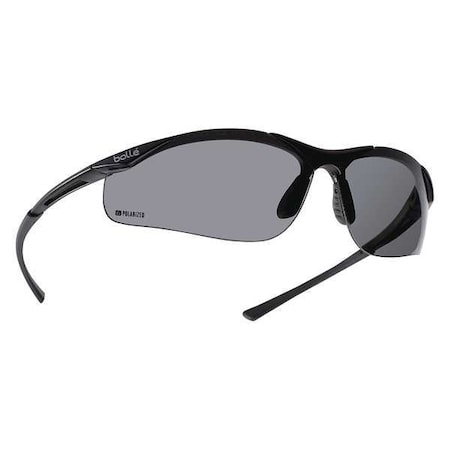 Bolle Safety Contour, Safety Glasses, Anti-Fog, Anti-Static & Anti-Scratch, Dark Gray Lens, Black Frame 40048