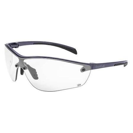 Bolle Safety Silium+, Safety Glasses, Anti-Fog, Anti-Static & Anti-Scratch, Clear Lens, Black/Gray Frame 40237
