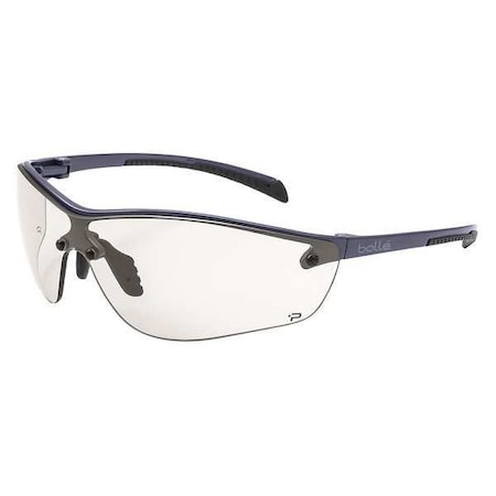 Bolle Safety Silium+, Safety Glasses, Anti-Fog & Anti-Scratch, CSP Lens, Black, Gray Frame, Half-Frame 40239