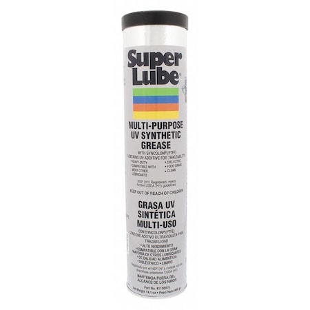 Super Lube 14.1 oz., Cartridge, Synthetic, White 41150/UV