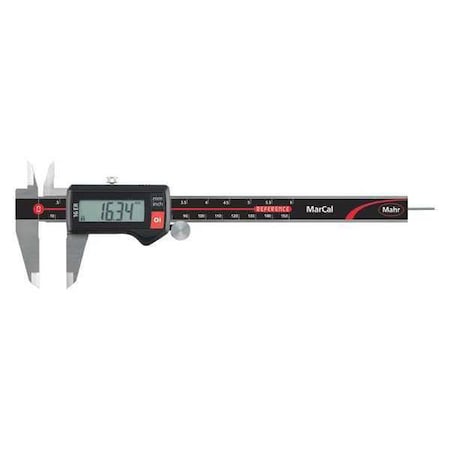 Mahr Digital Caliper, 40mm Jaw, 0 to 6 in.Range 4103011
