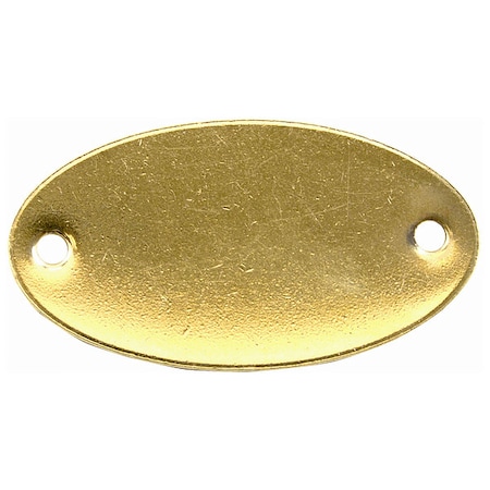 C.H. Hanson Tag, Label, Brass, 8 in H x 6 in W, Gold, Oval, 100 PK