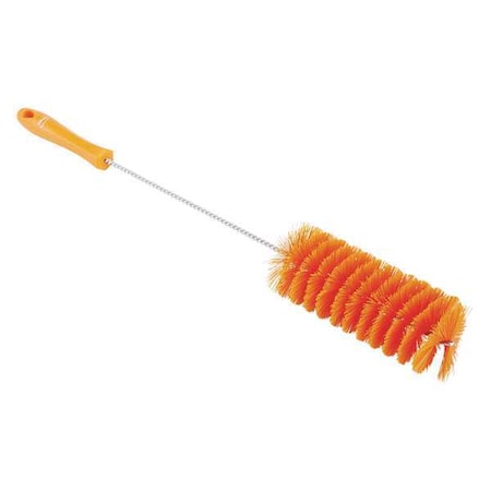 Remco 2 3/8 in W Tube and Valve Brush, Medium, 13 1/2 in L Handle, 6 in L Brush, Orange 53707